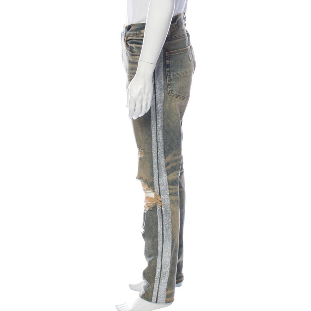 Amiri glitter track jeans size